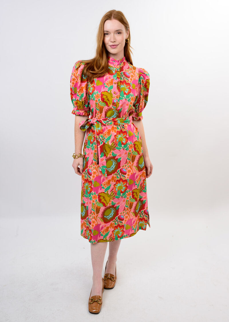 Uncle Frank Bouquet Midi Shirt Dress
