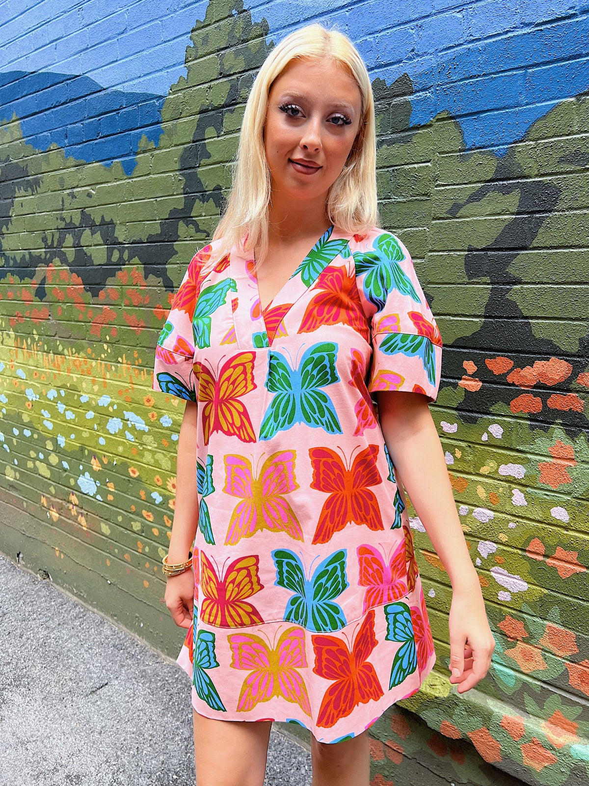 Uncle Frank Butterflies Shift Dress