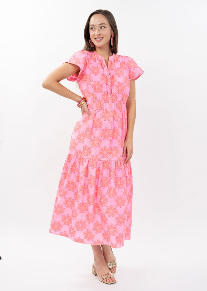 Uncle Frank Clip Daisy Maxi Dress pink 
