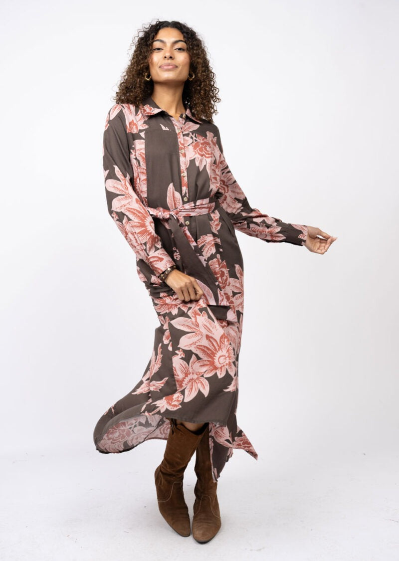 Uncle Frank Fall Tropics Dress brown 