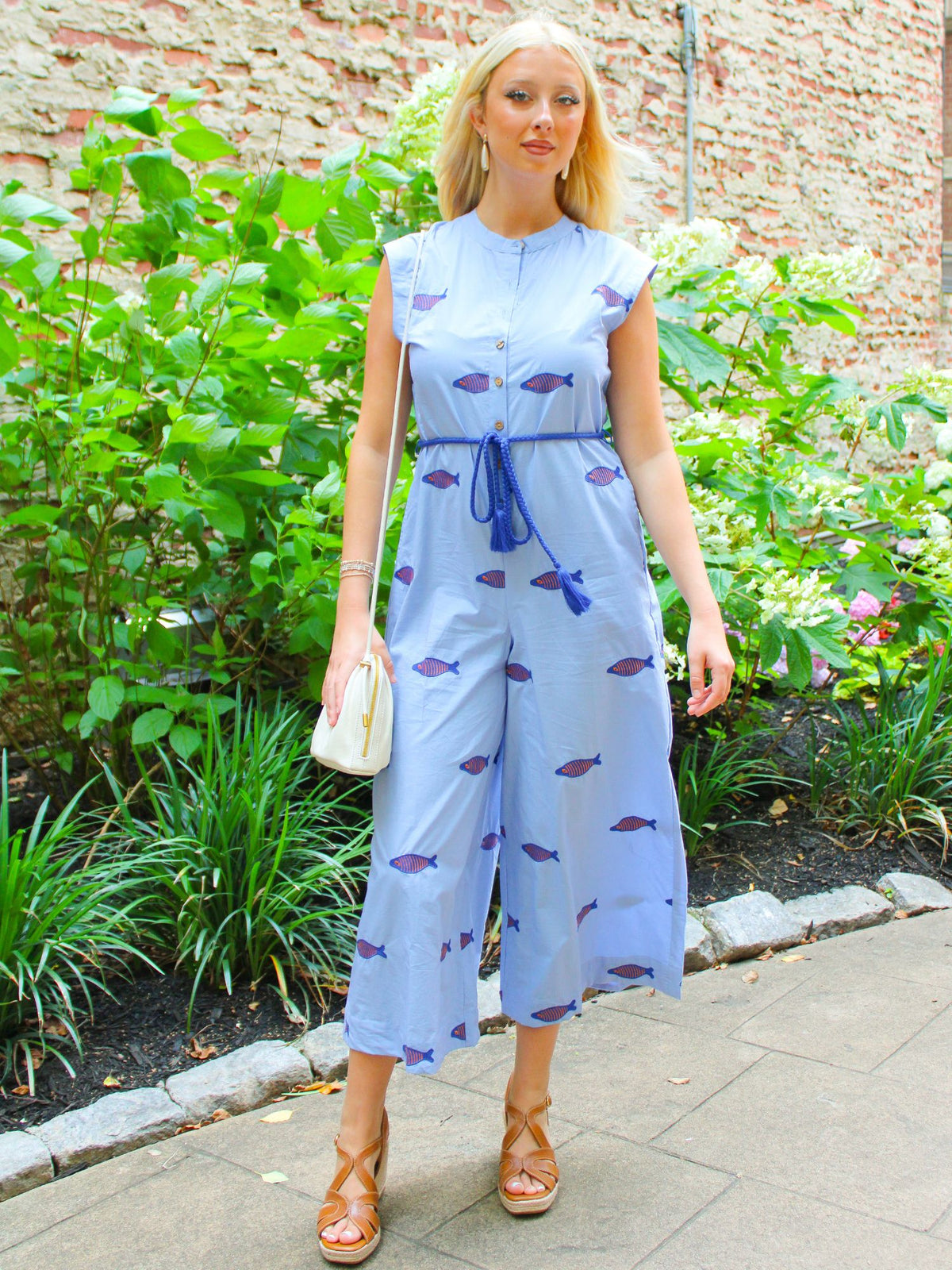 Uncle Frank Embroidered Fish Jumpsuit
