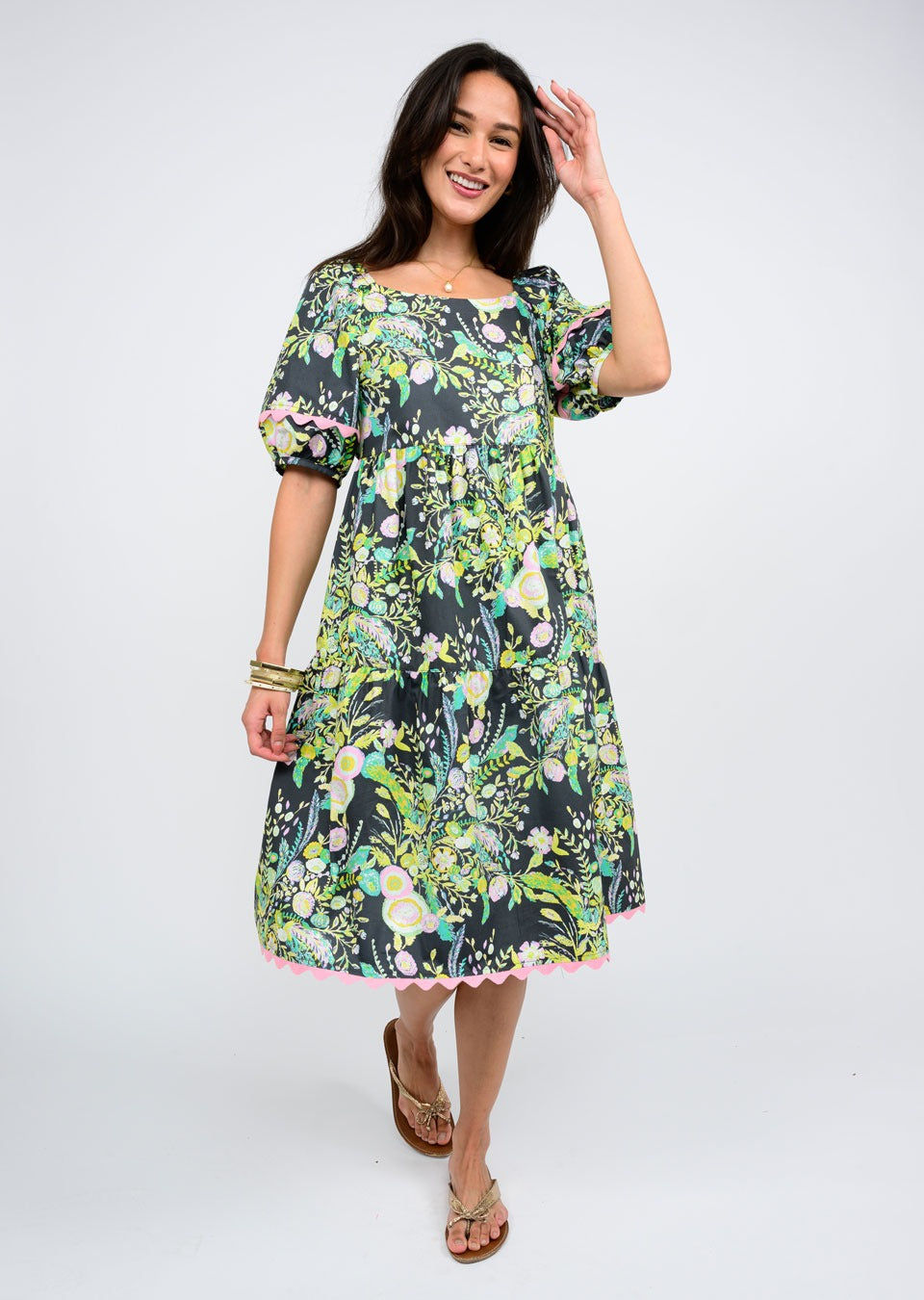 Uncle Frank Tropical Burst Of Flowers Dress – Bliss