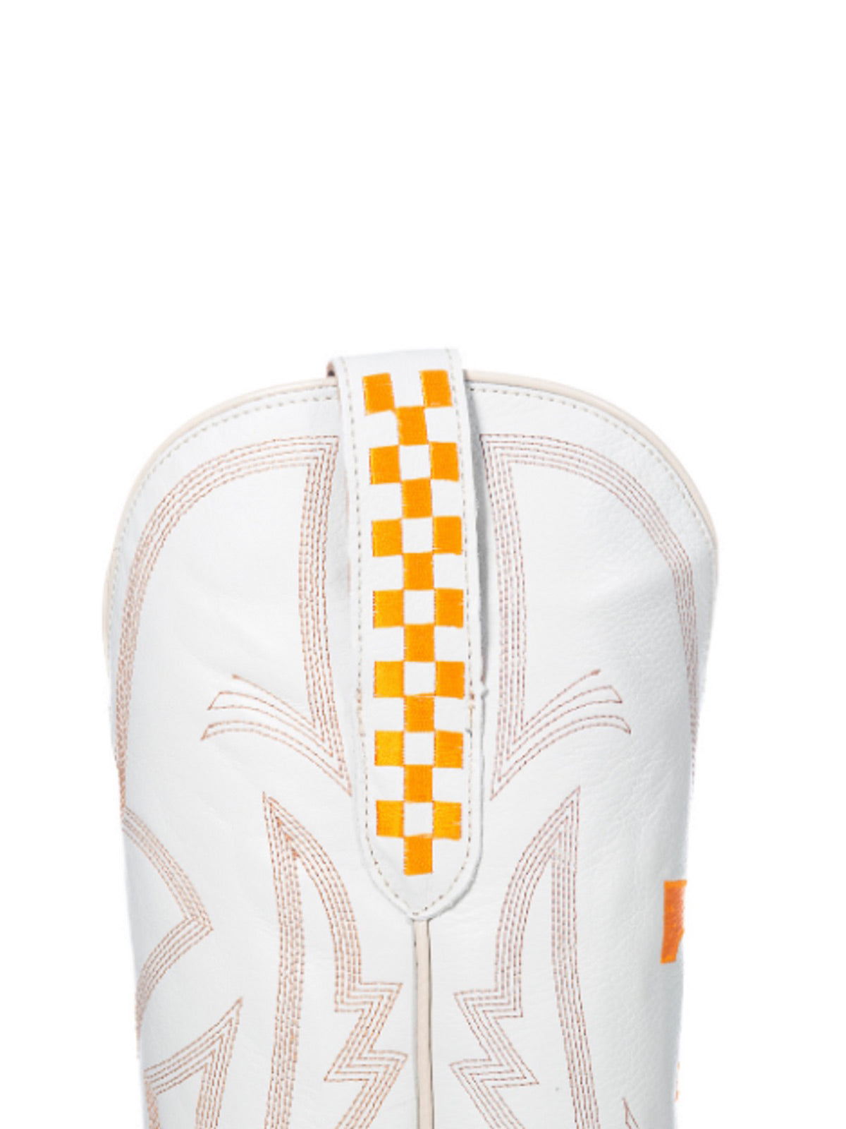 university of tennessee game day ivory western boot with tennessee vols power t logo