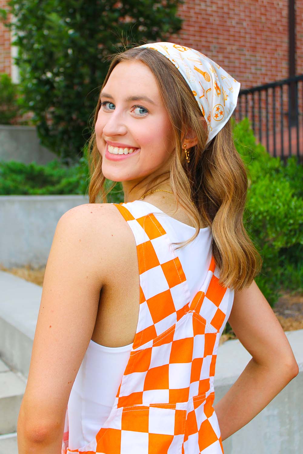 Tennessee White & Orange Bandana Scarf TN Vols Game Day
