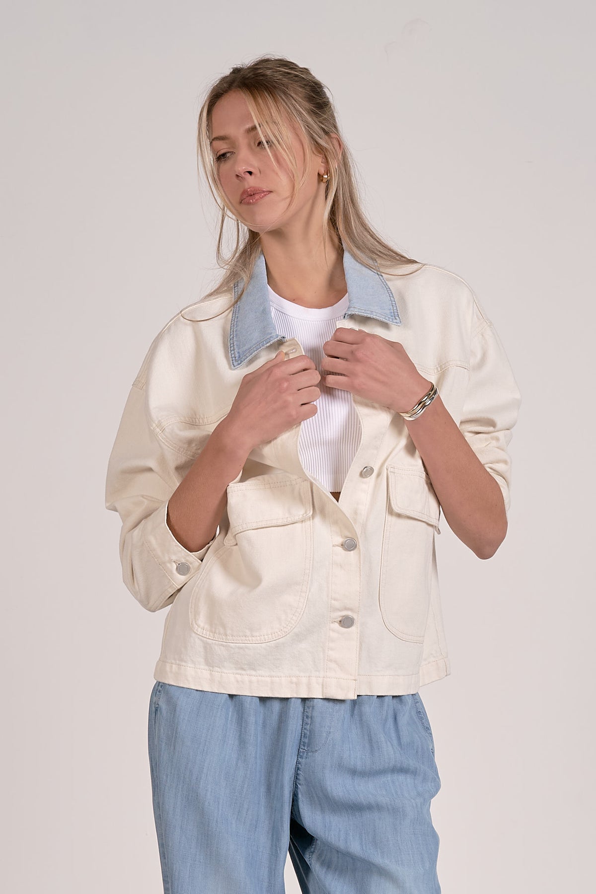 Collared Denim Jacket