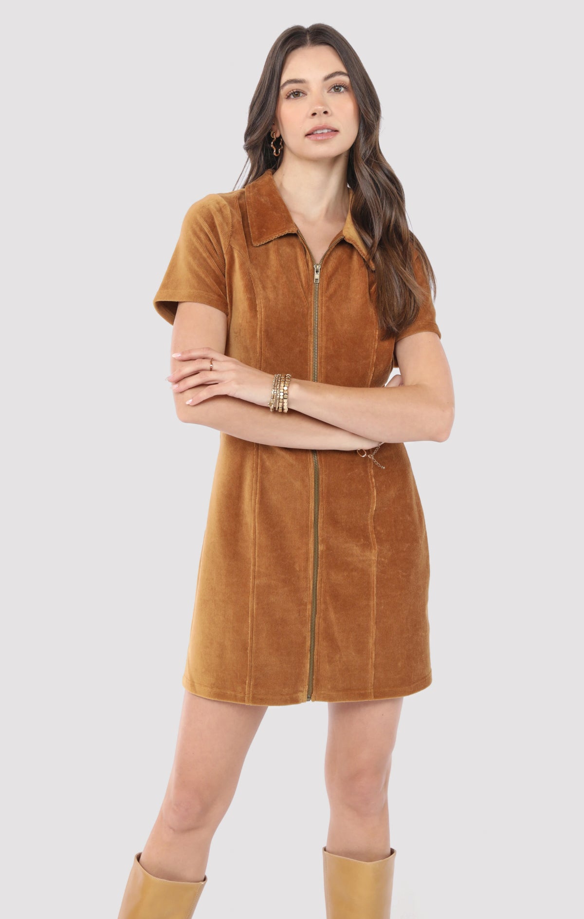 Morrison Zip Front Mini Dress