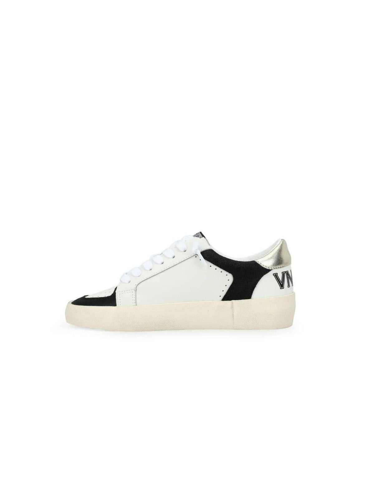 vintage havana reflex 24 colorblock mix star sneakers in black gold and white-side