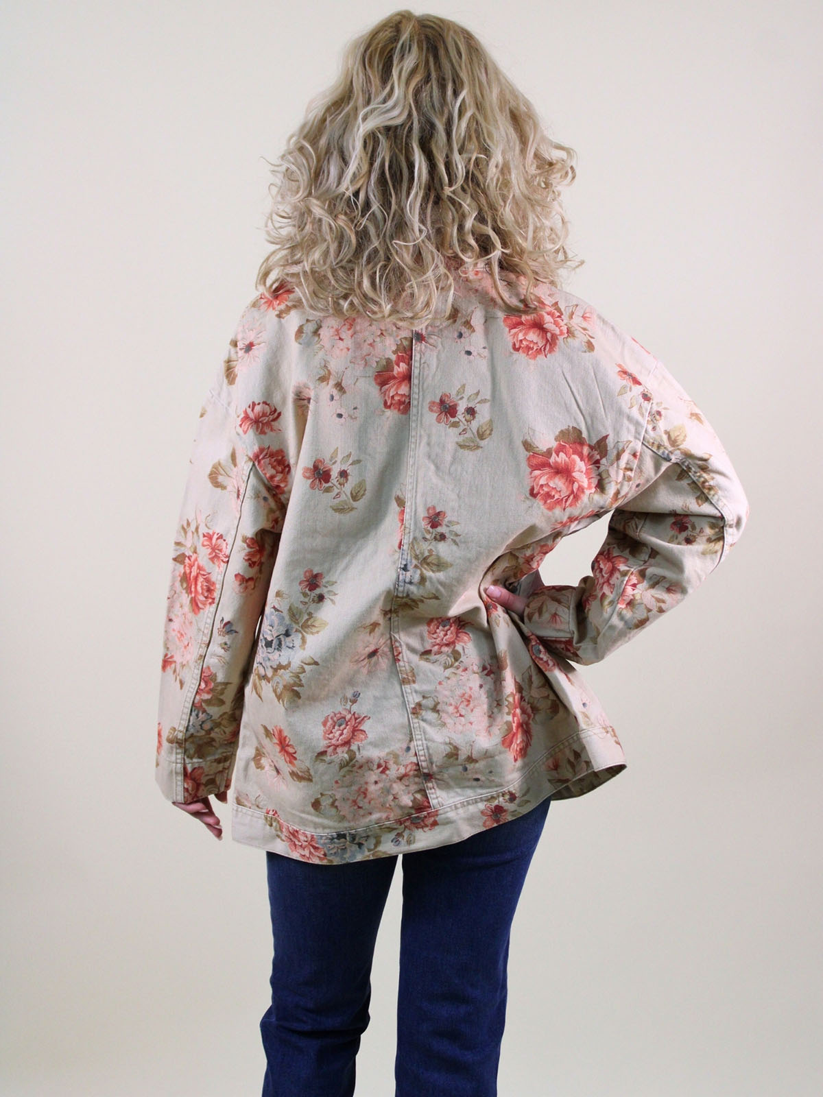 We The Free Avery Printed Denim Jacket Exploded Floral