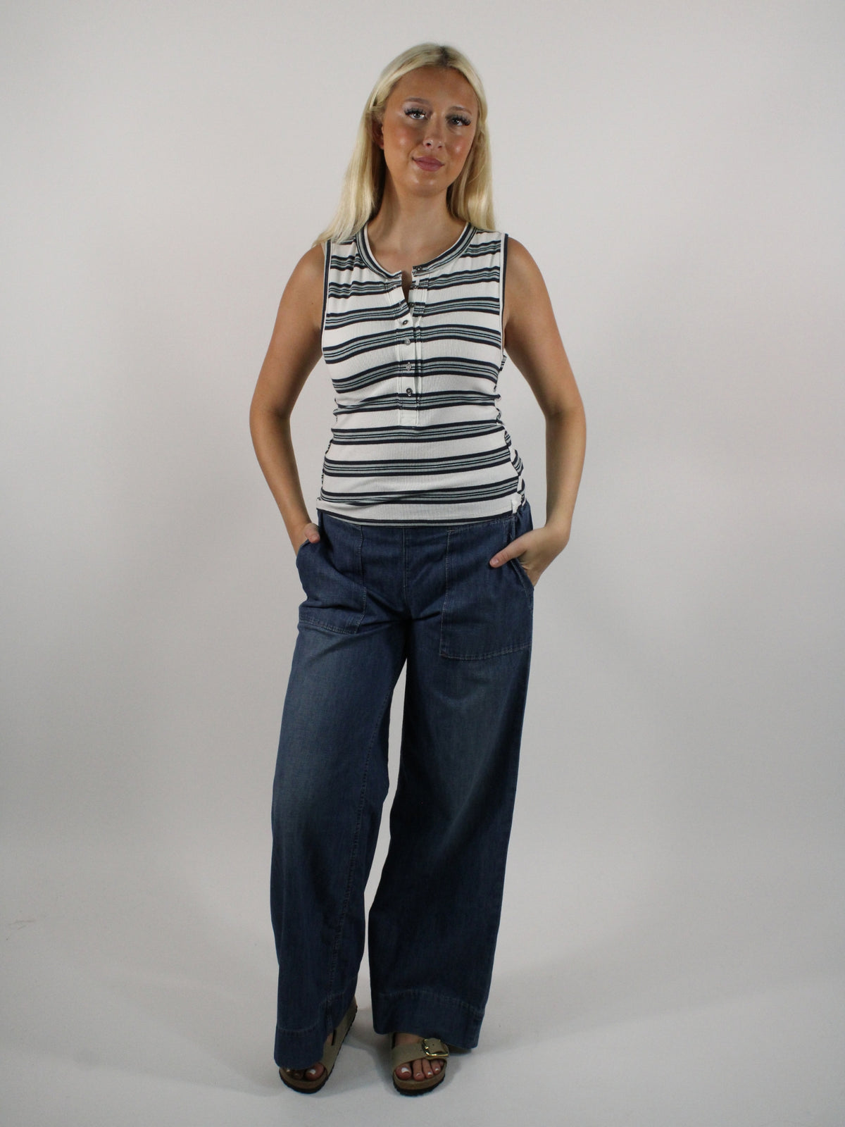 We The Free Breezy Denim Pull On Jeans cobalt
