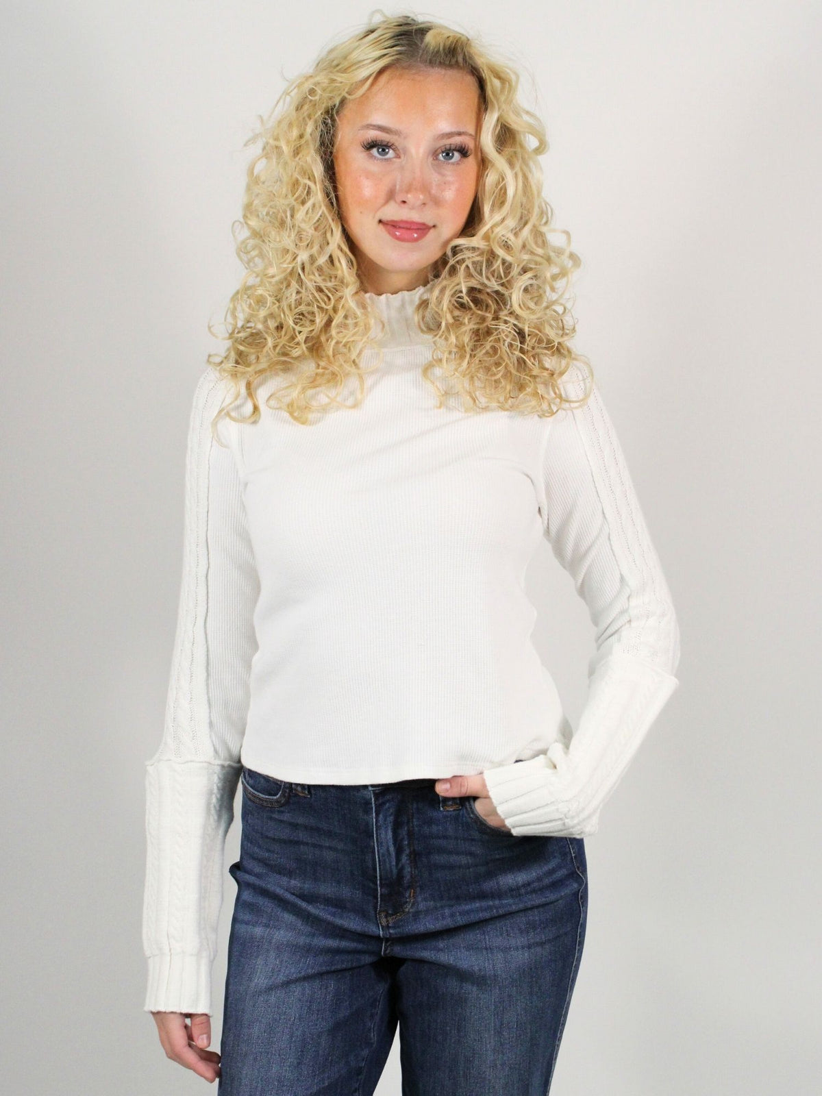 We The Free Breezy Swit Top Ivory