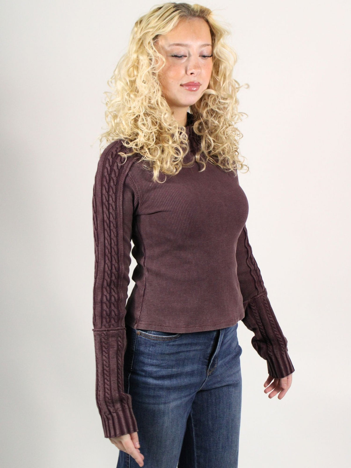 We The Free Breezy Swit Top Vintage Grape