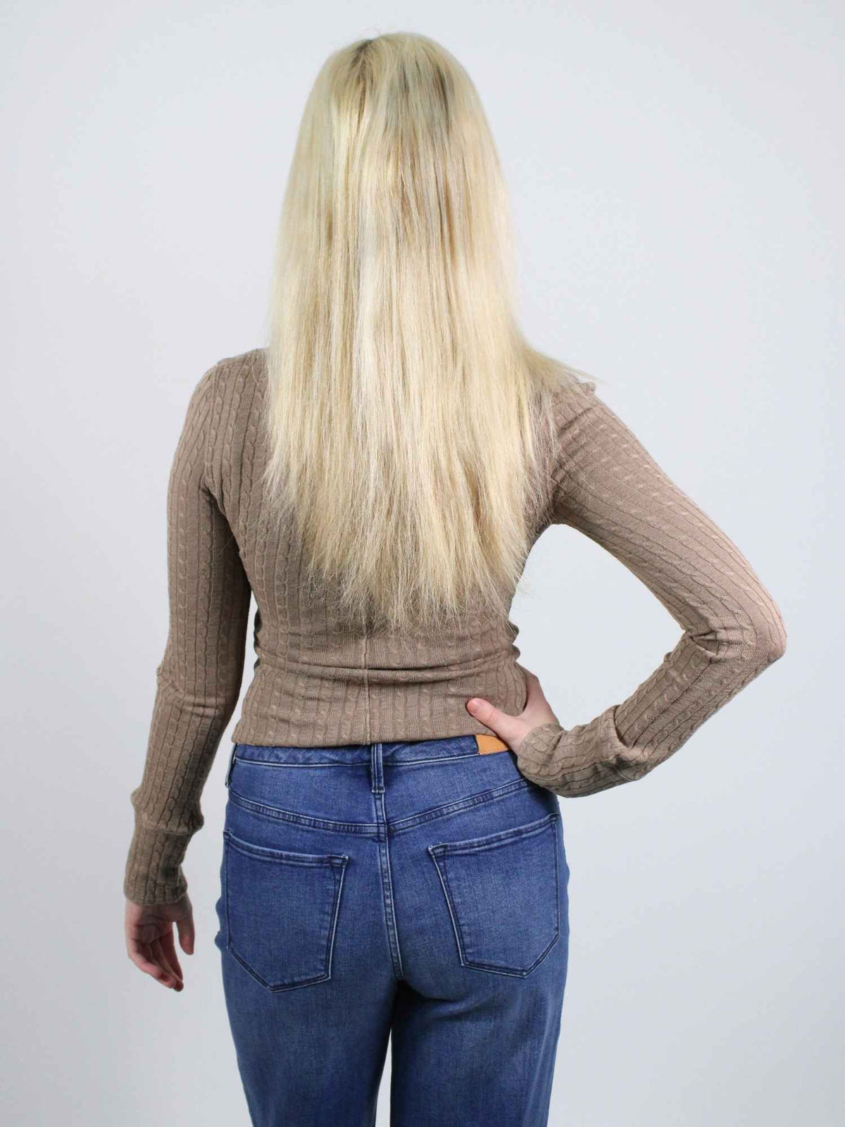 We The Free Brunch Girl Zip Up Cardigan Dusted Cocoa