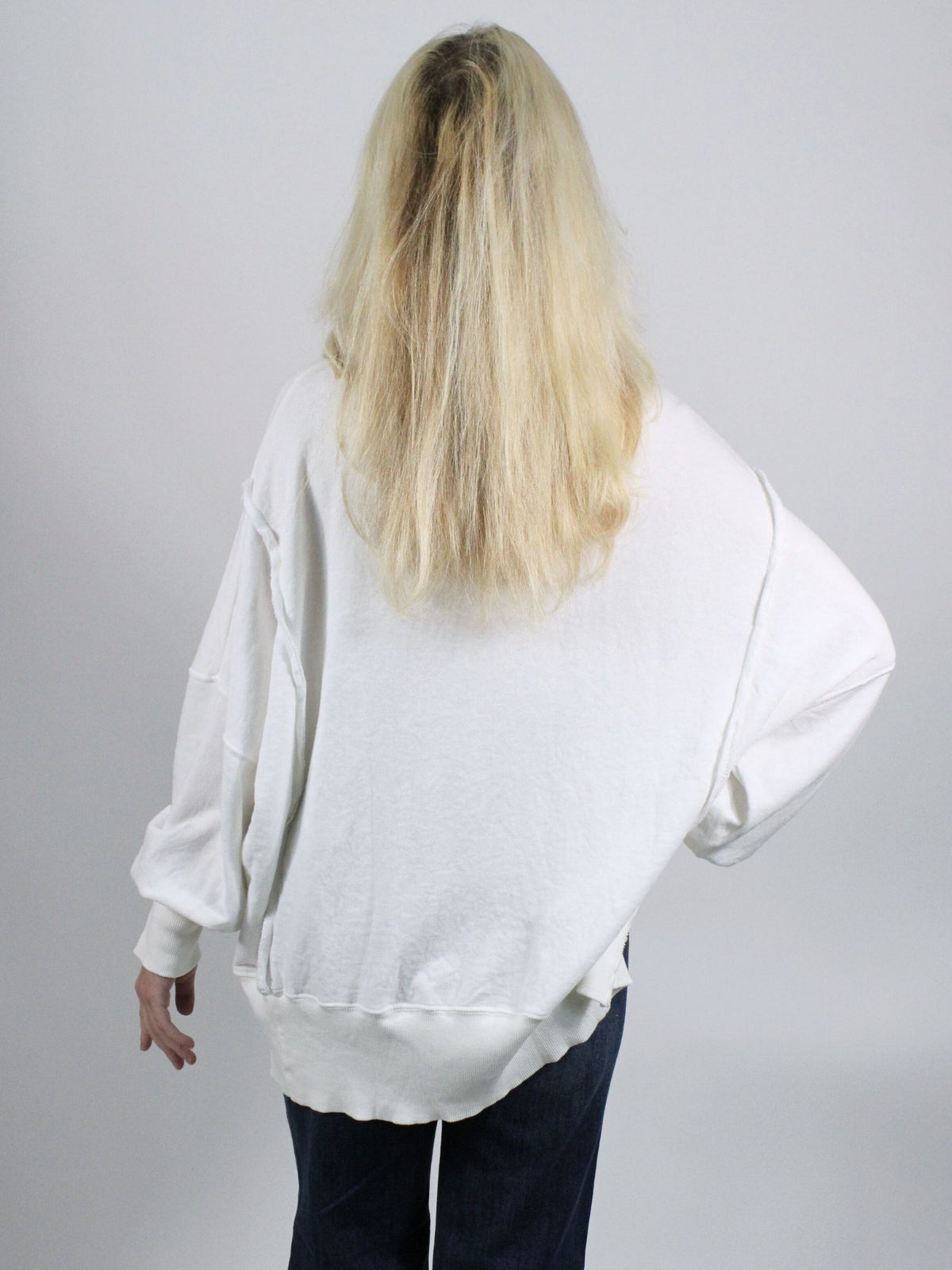 We The Free Camden Henley Sweatshirt Optic White