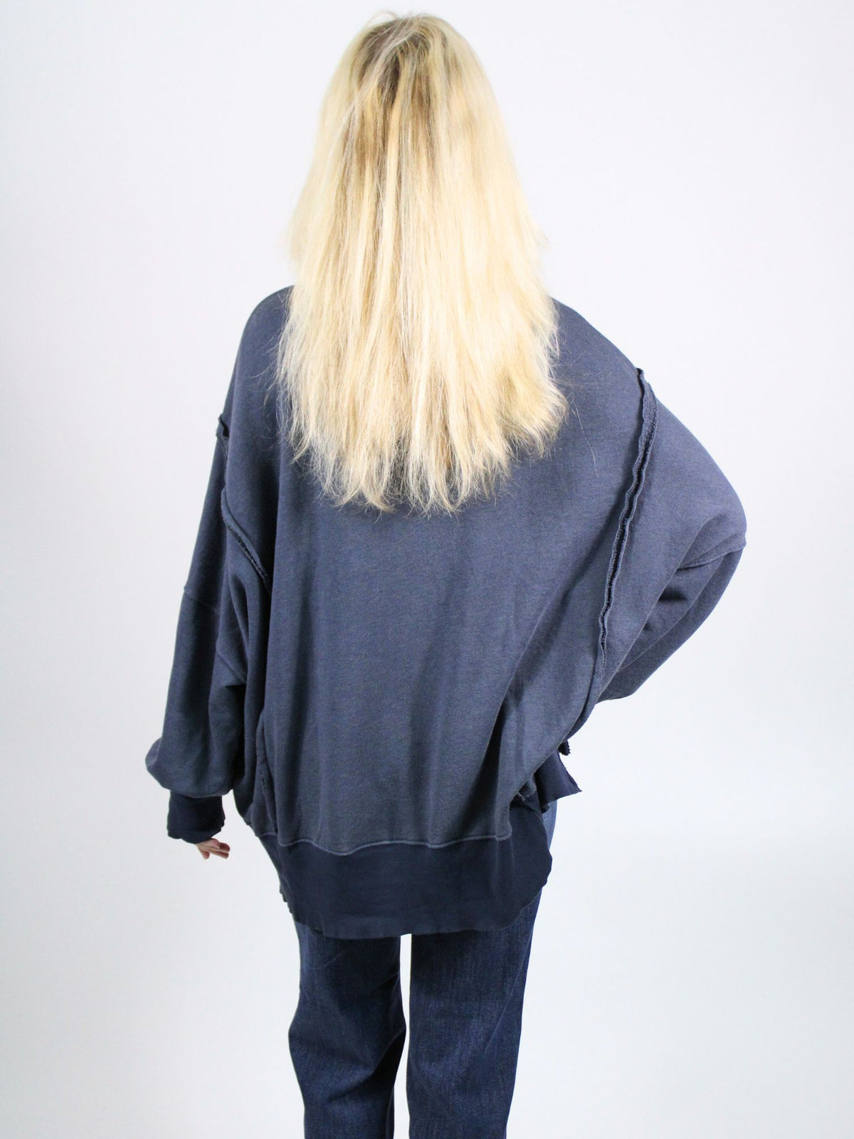 We The Free Camden Henley Sweatshirt Navy