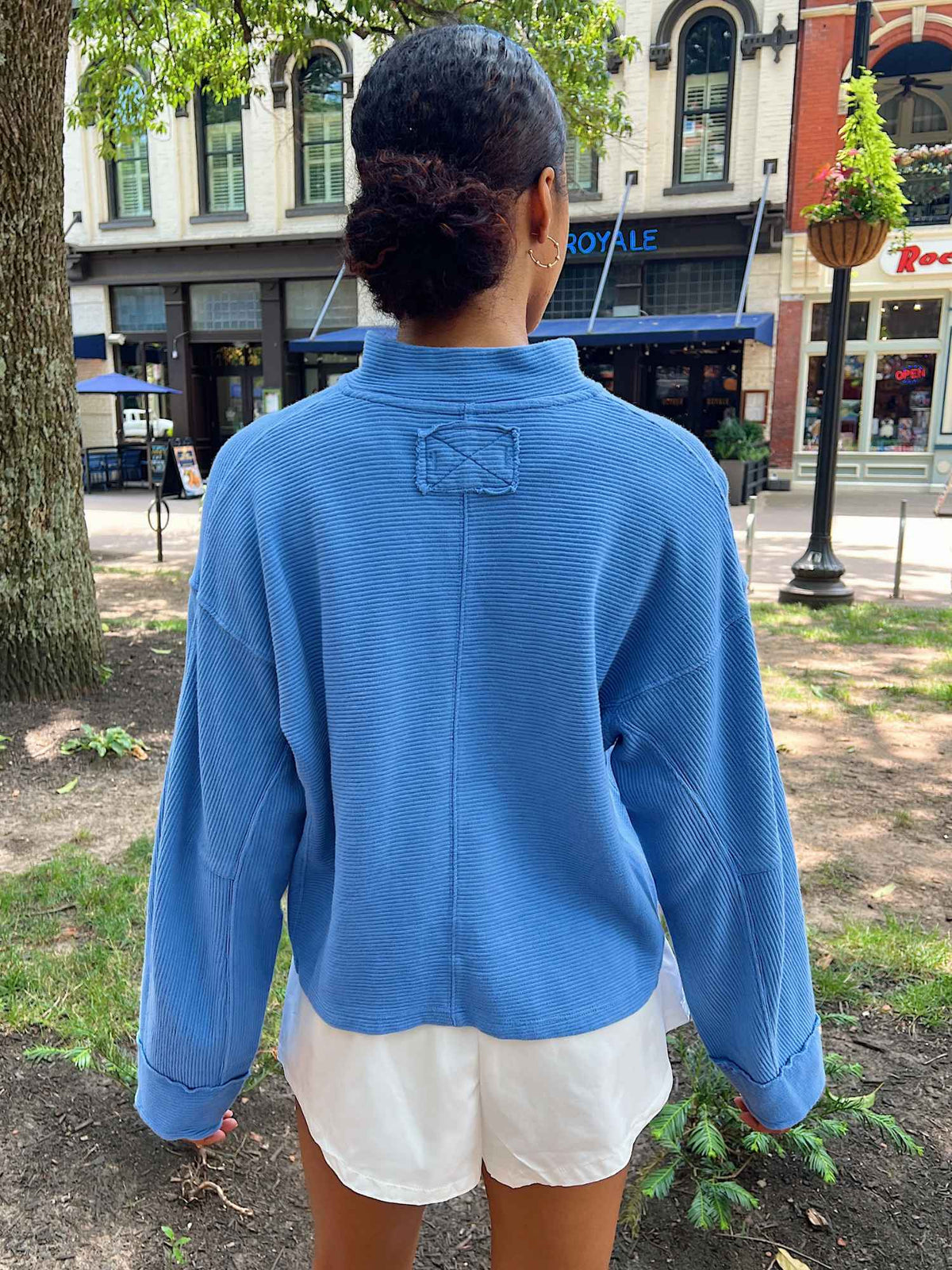 We The Free Celeste Quarter Zip Blue Riviera