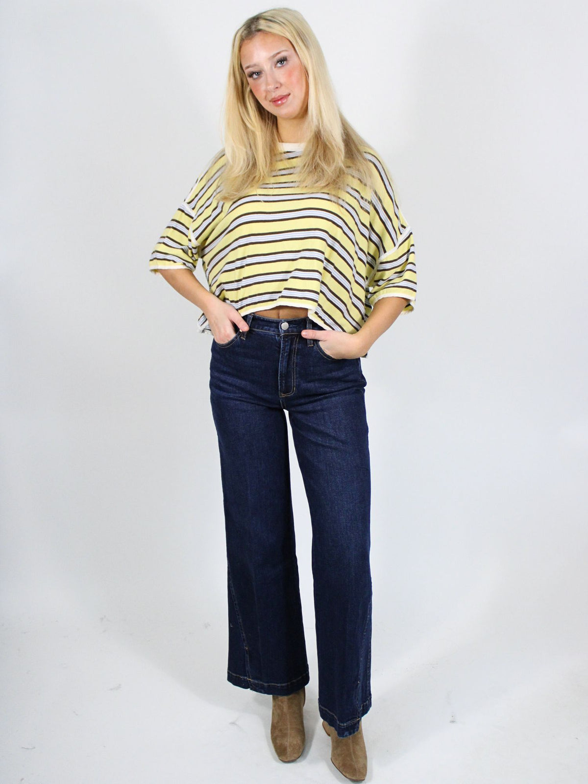 we the free clean rugby tee yellow combo