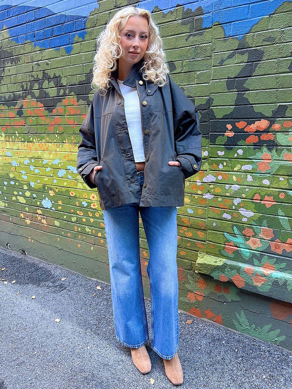 We The Free Cori Waxed Jacket Olive