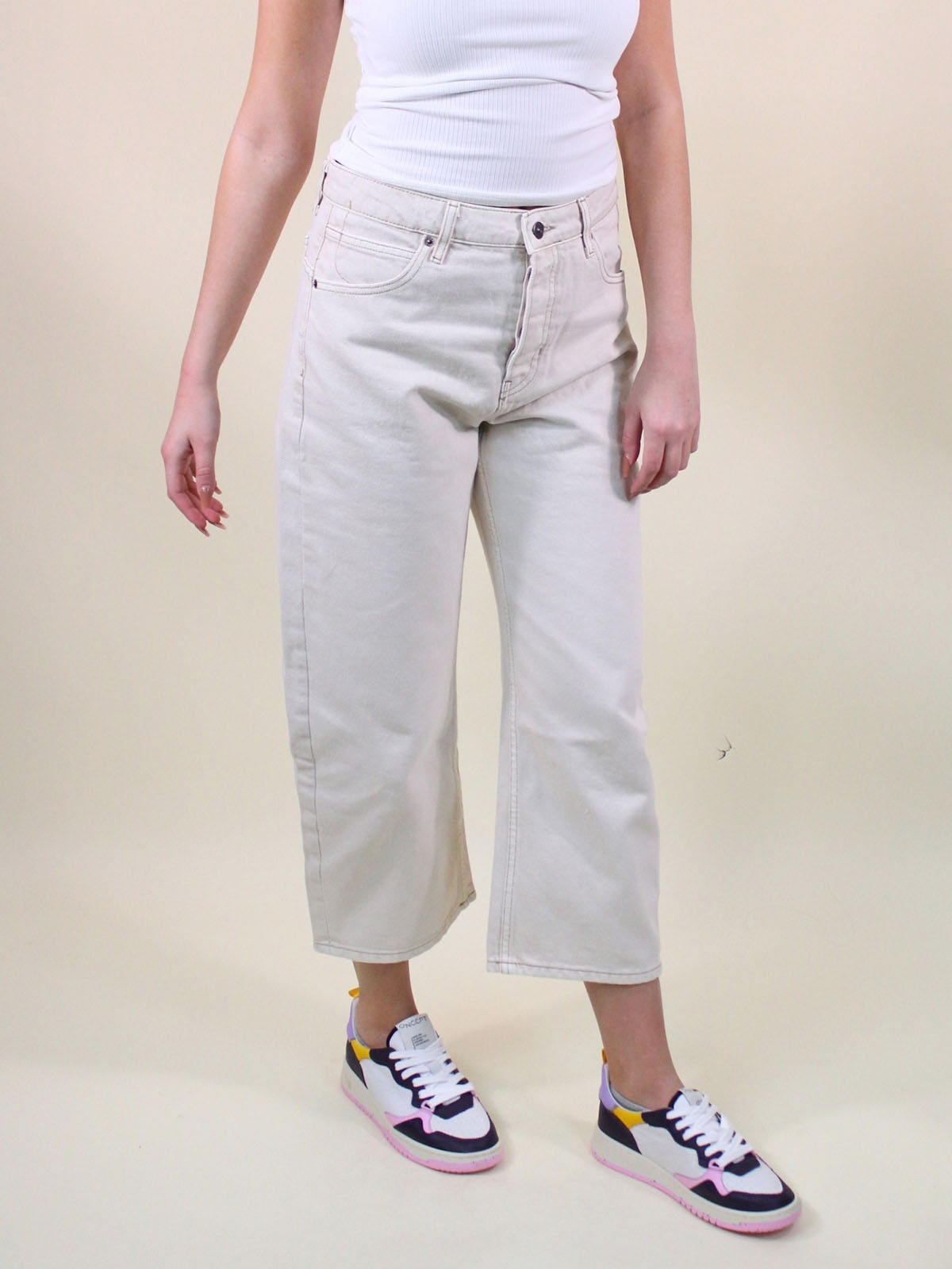 We The Free Deep Trance Dropped Boyfriend Jeans Casual Khaki