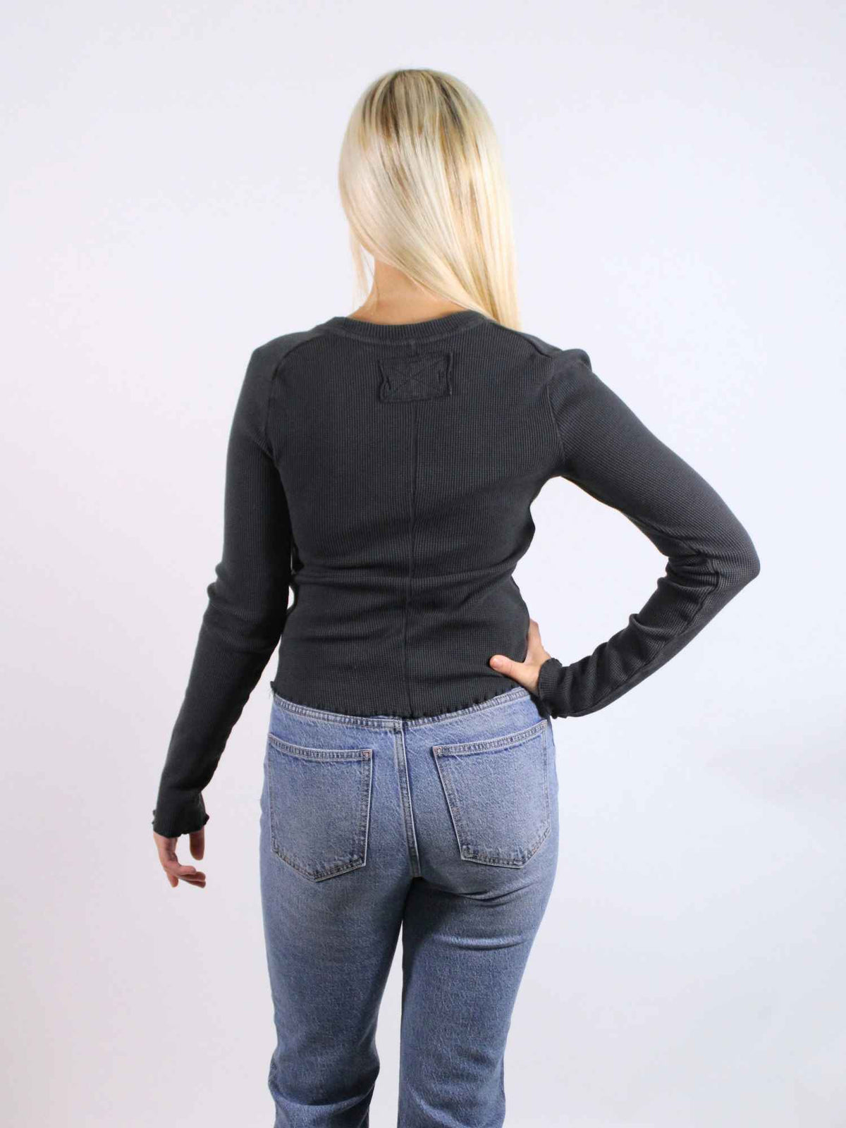 We The Free Easy Does It Long Sleeve Tee Black