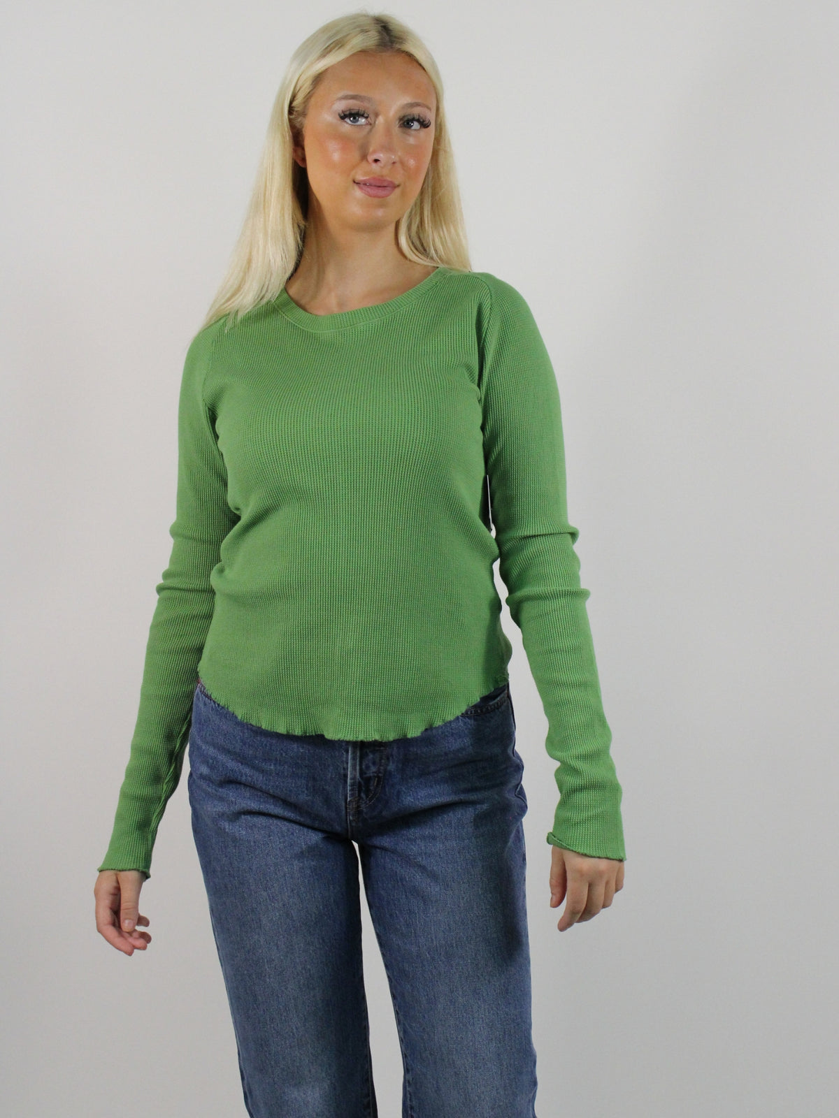 We The Free Easy Does It Long Sleeve Tee jade