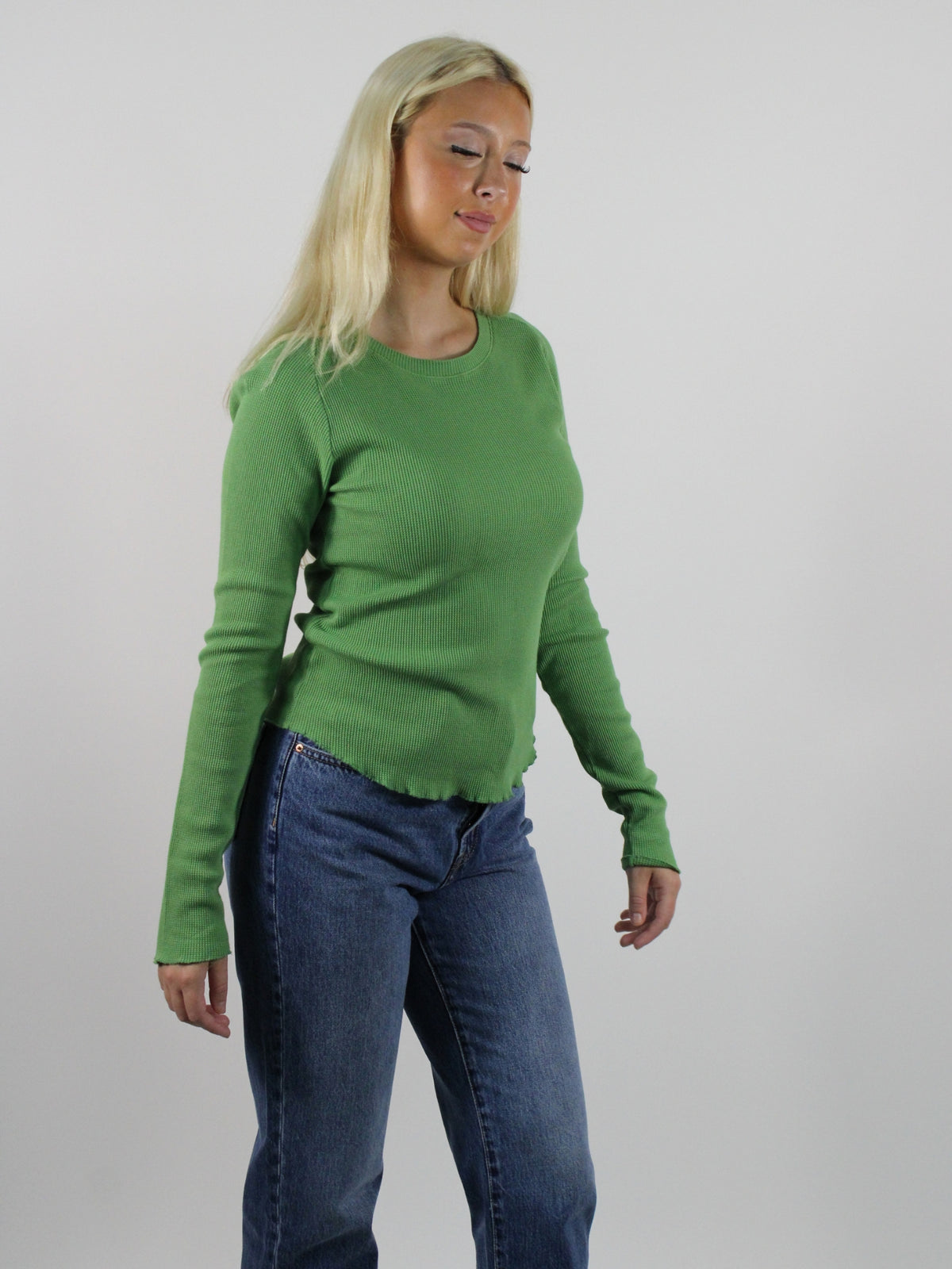 We The Free Easy Does It Long Sleeve Tee jade