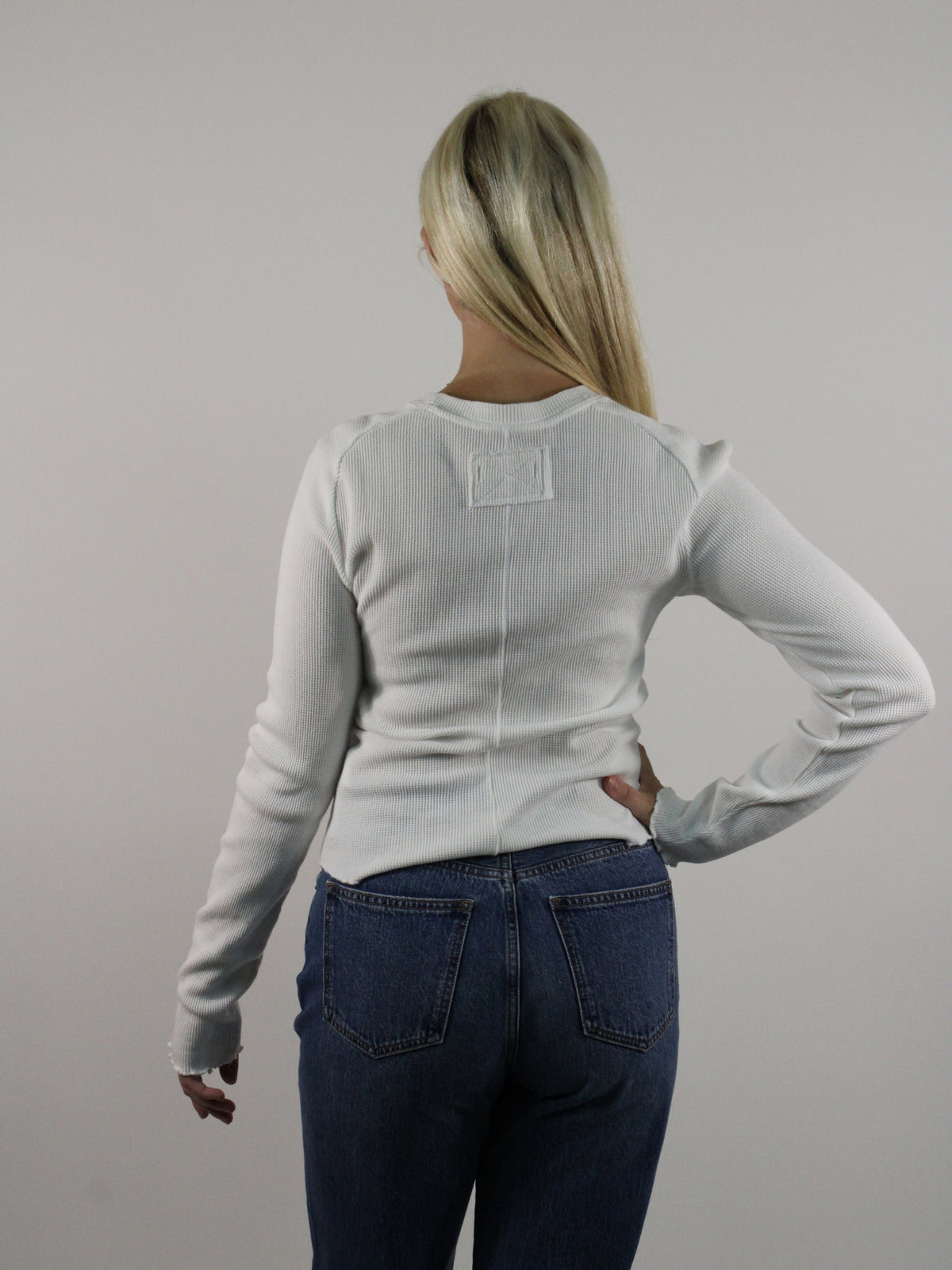 We The Free Easy Does It Long Sleeve Tee white