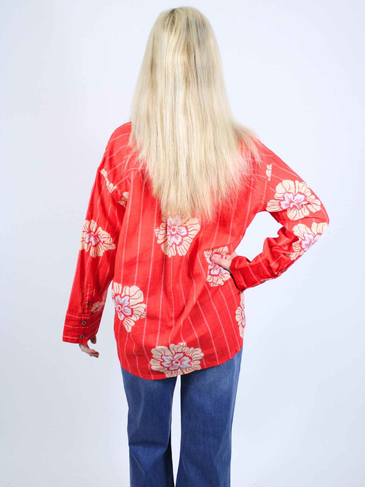 We The Free Hidden Flower Camo Shirt Cherry Combo