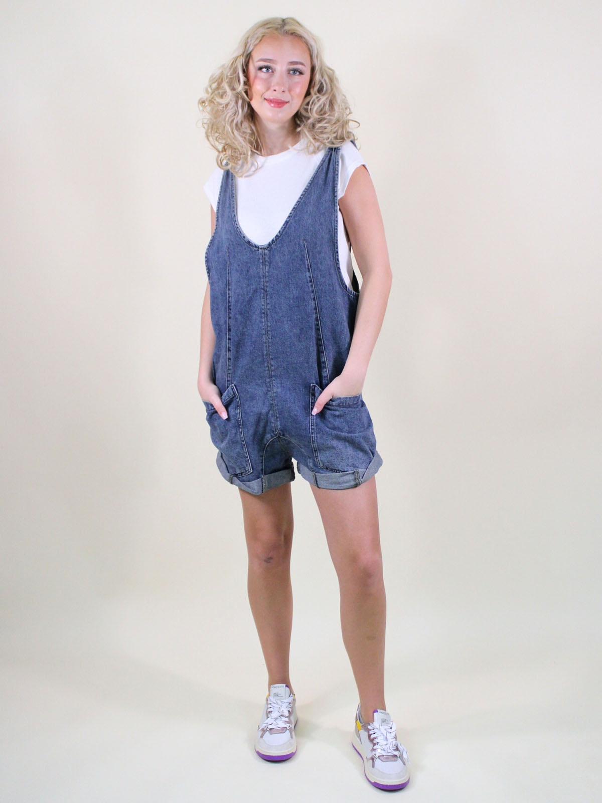 We The Free High Roller Denim Shortall Za Za