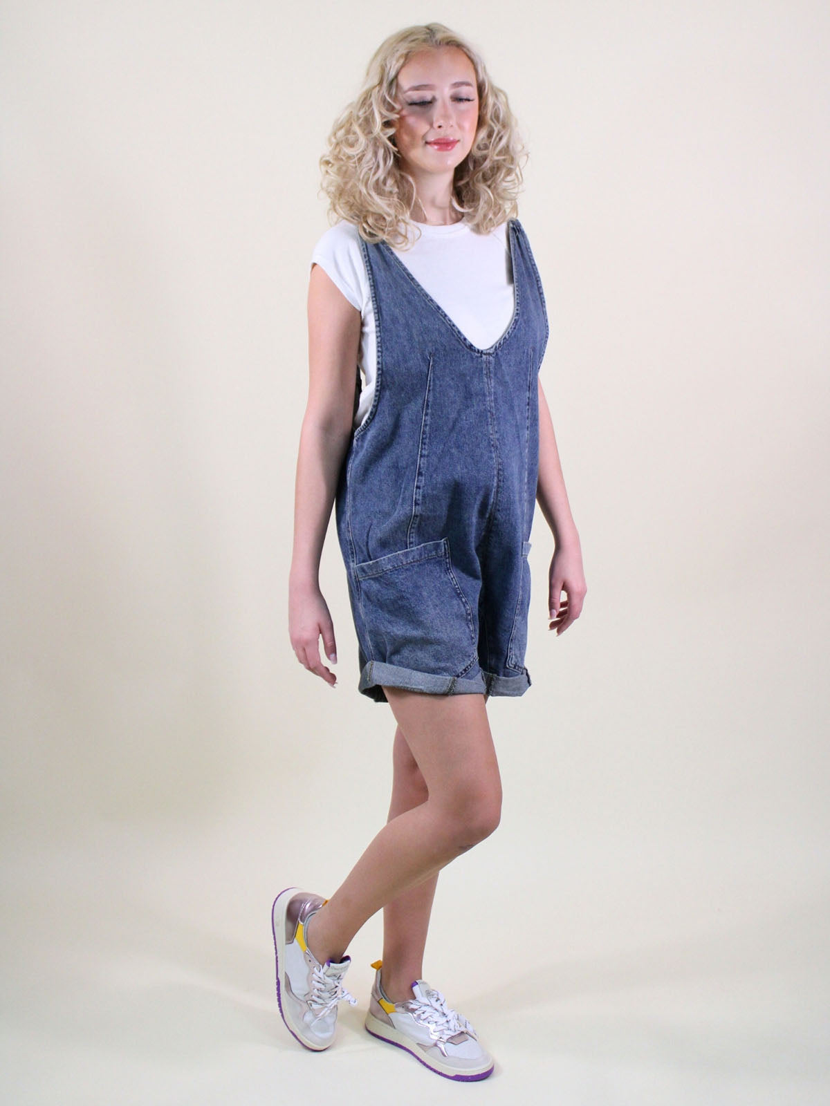 We The Free High Roller Denim Shortall Za Za