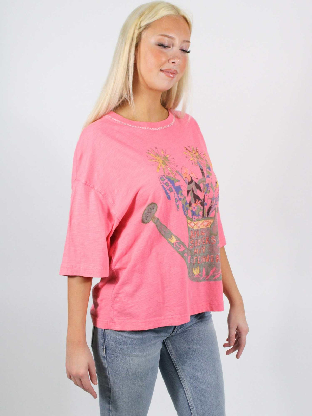 we the free in spring tee pink poppy combo