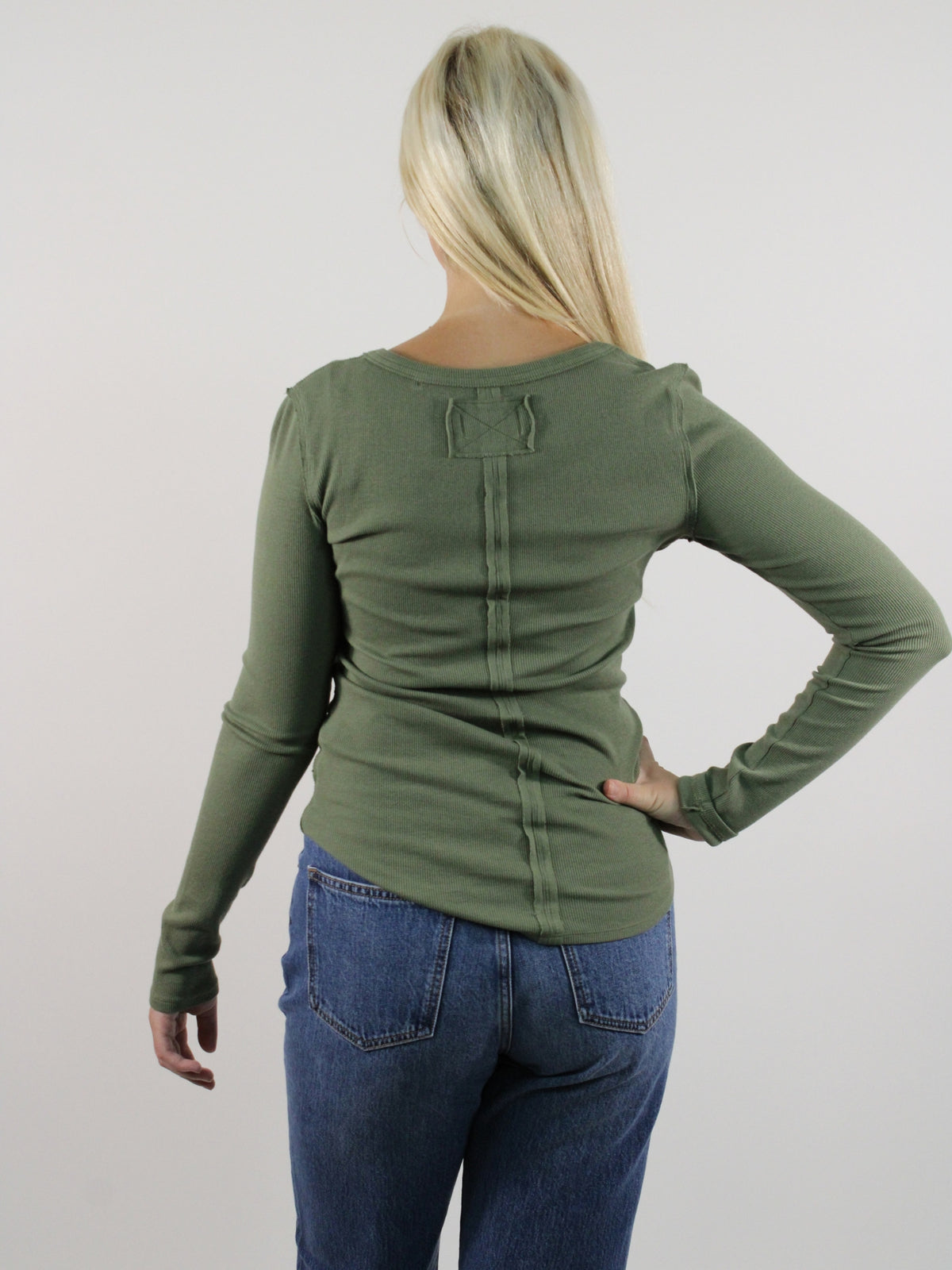 We The Free Jamie Long Sleeve Henley capulet olive