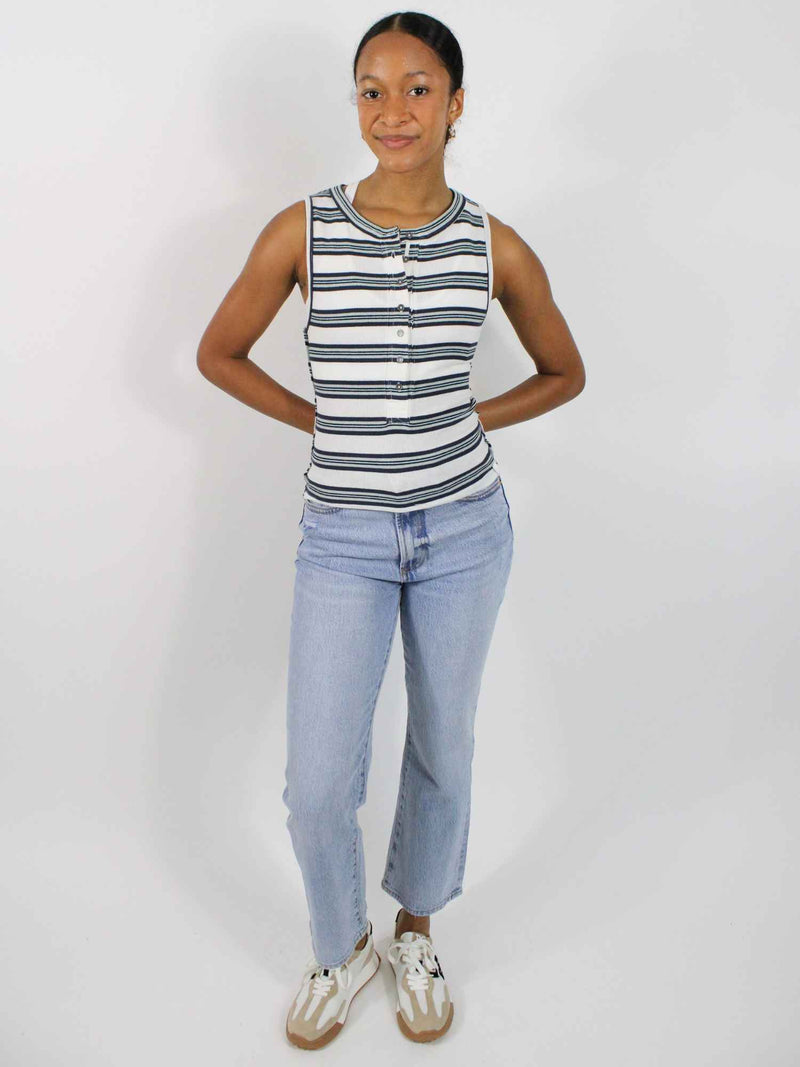 We The Free Jamie Henley Stripe Tank White Combo