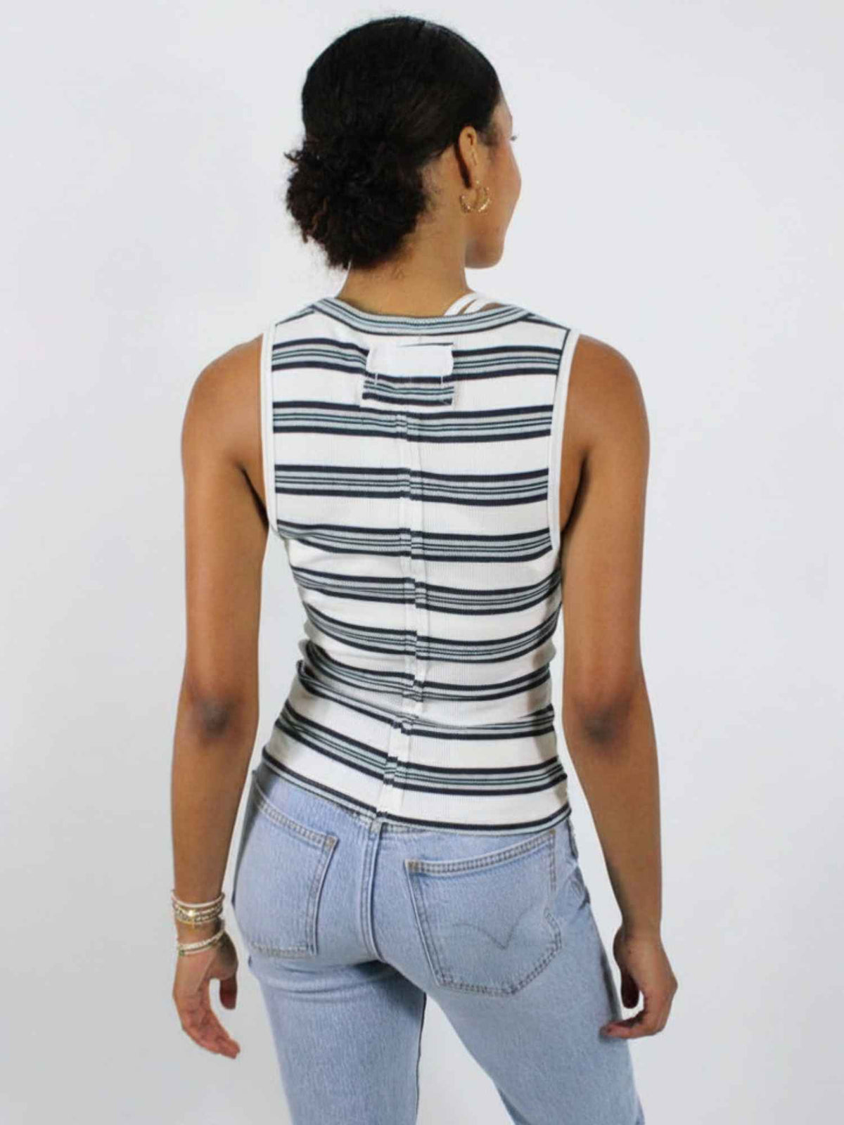 We The Free Jamie Henley Stripe Tank White Combo