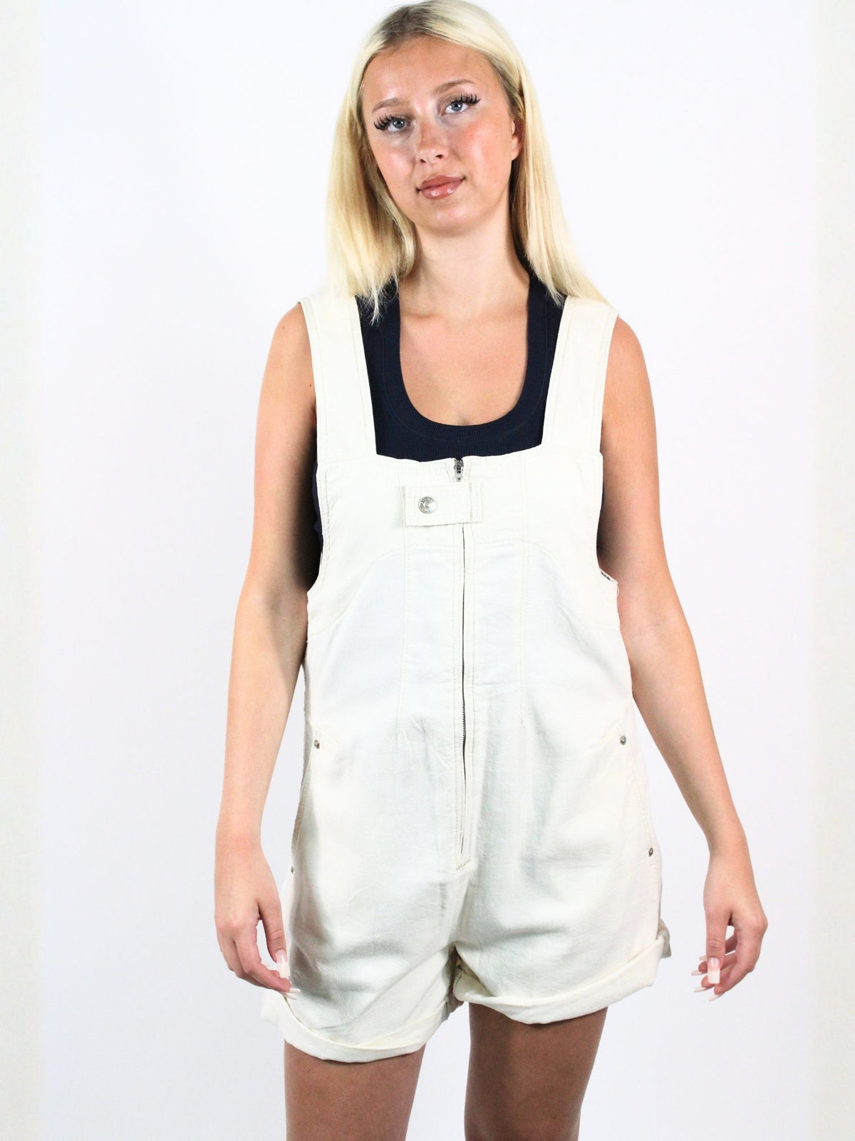 We The Free Jude Denim Shortall Ecru