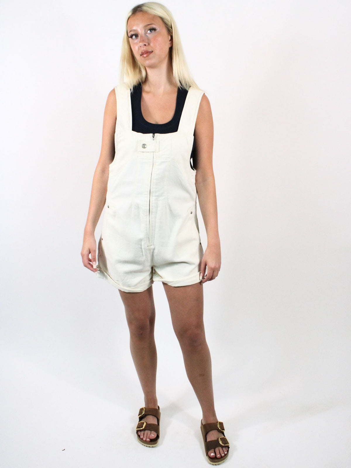 We The Free Jude Denim Shortall Ecru