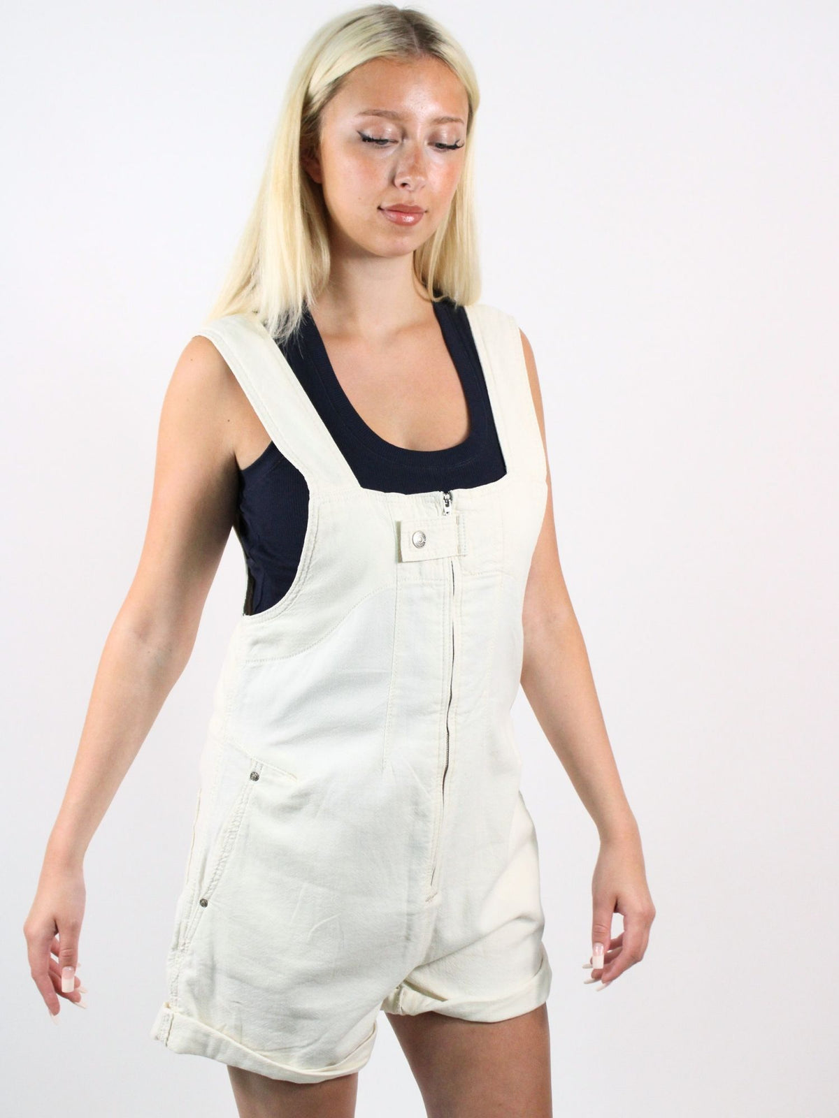 We The Free Jude Denim Shortall Ecru