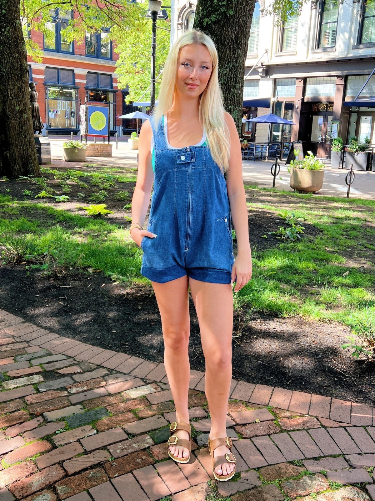 We The Free Jude Denim Shortall Mid Indigo