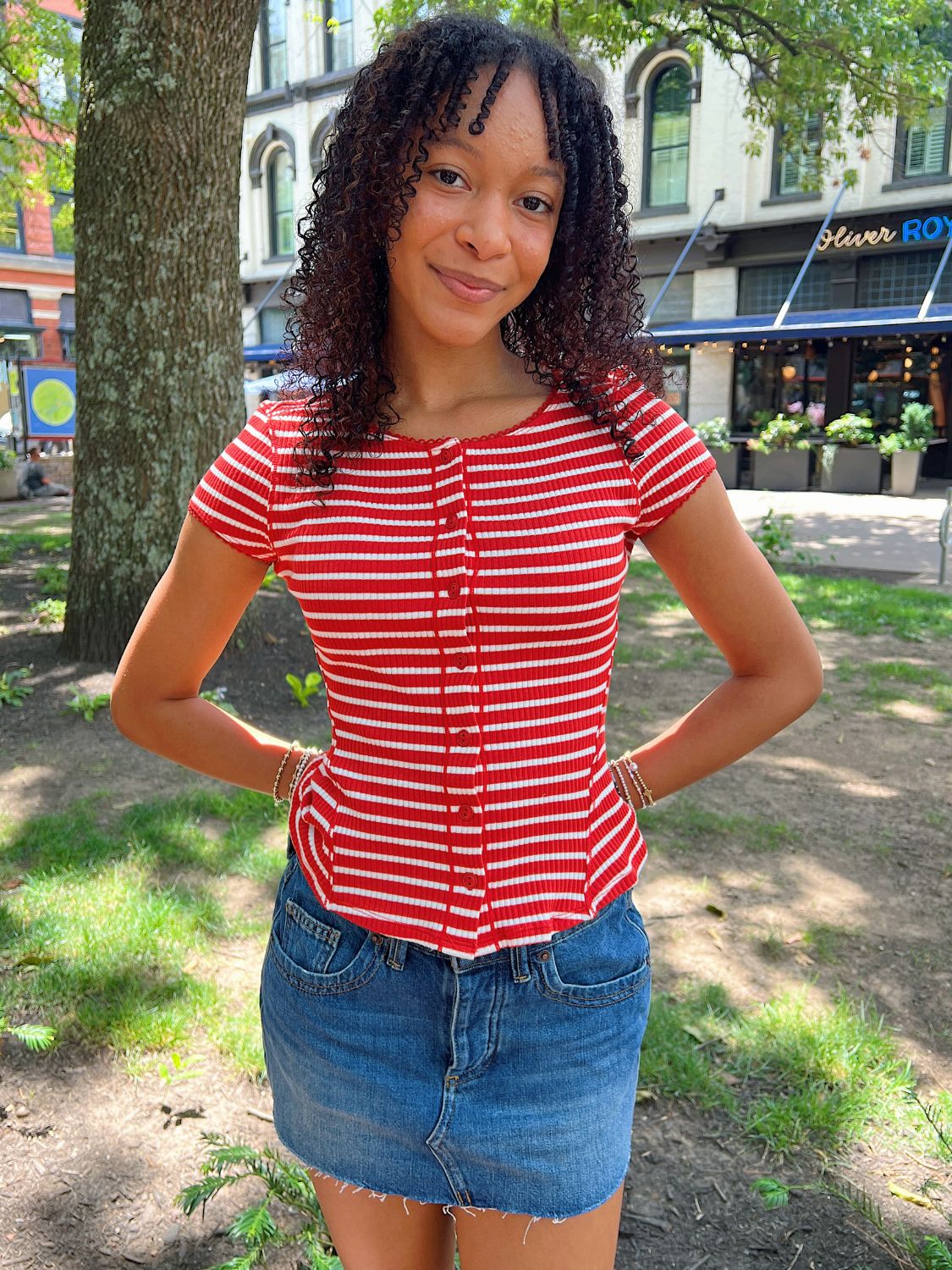 We The Free Lainey Low Rise Mini Skirt Cool Beans