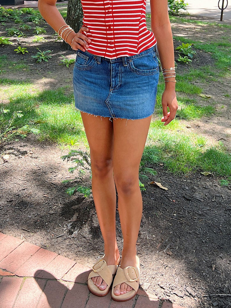 We The Free Lainey Low Rise Mini Skirt Cool Beans