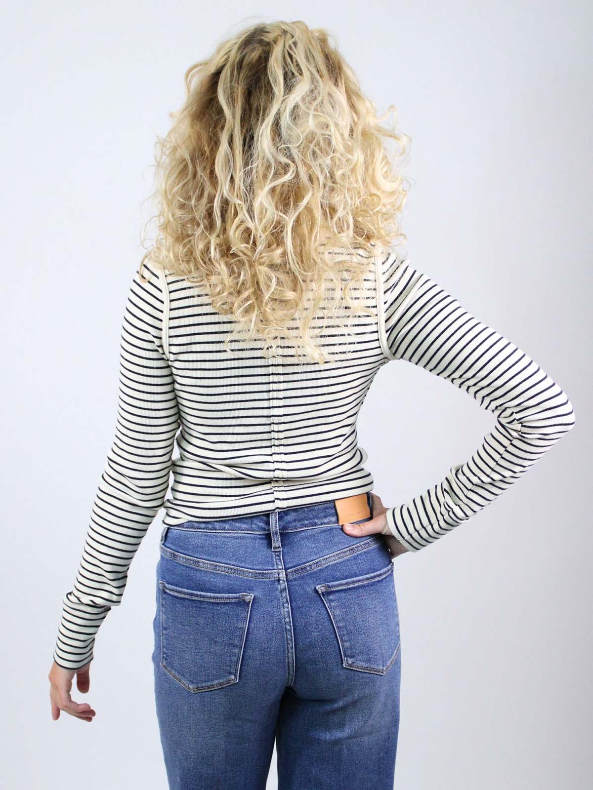 We The Free Lake Long Sleeve Stripe Henley Tea Combo