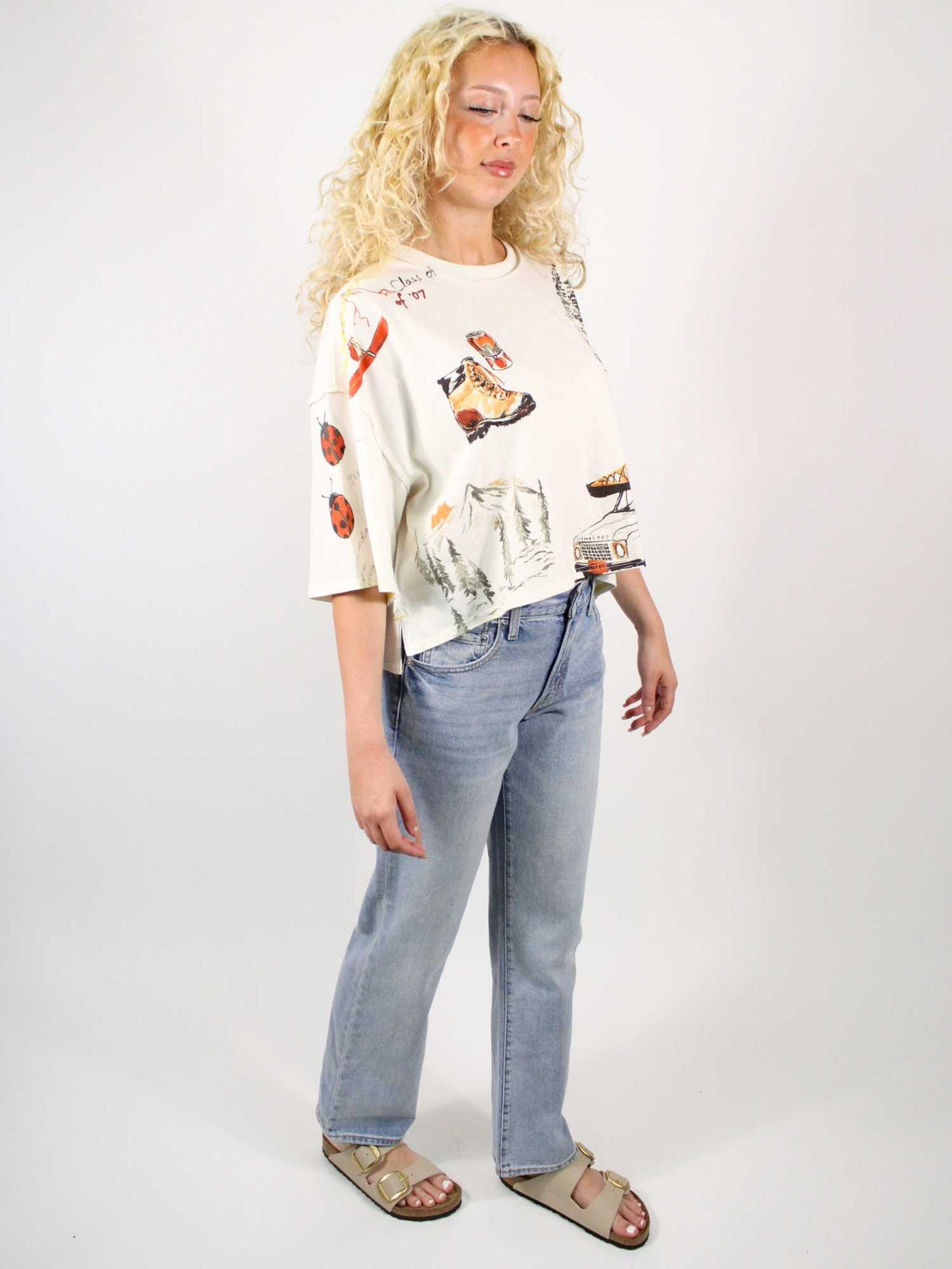 We The Free Mountain View Graphic Tee Ivory Combo