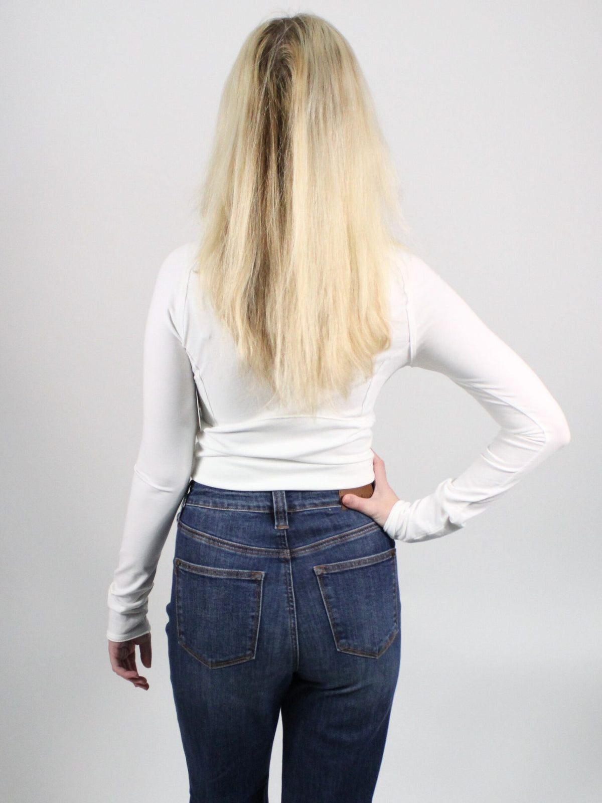 We The Free Protaganist Long Sleeve Crop Top Ivory 