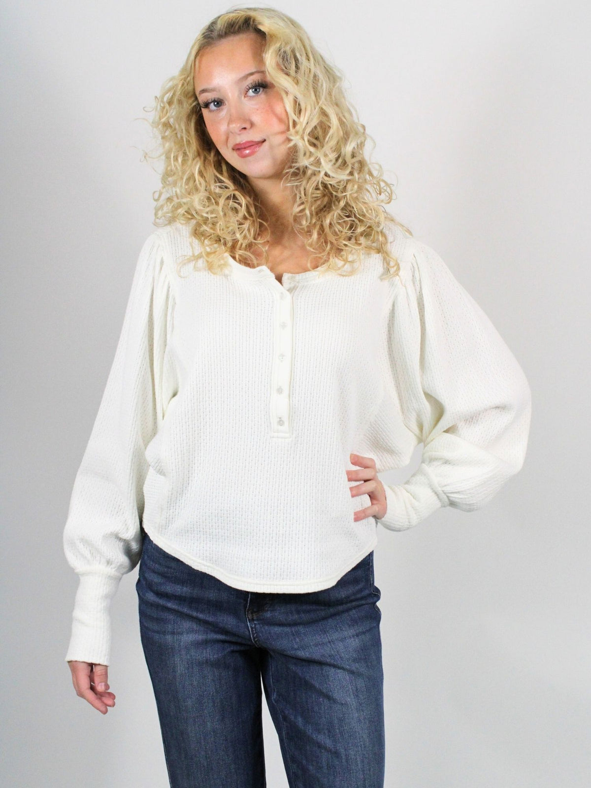We The Free Quinn Knit Thermal Ivory