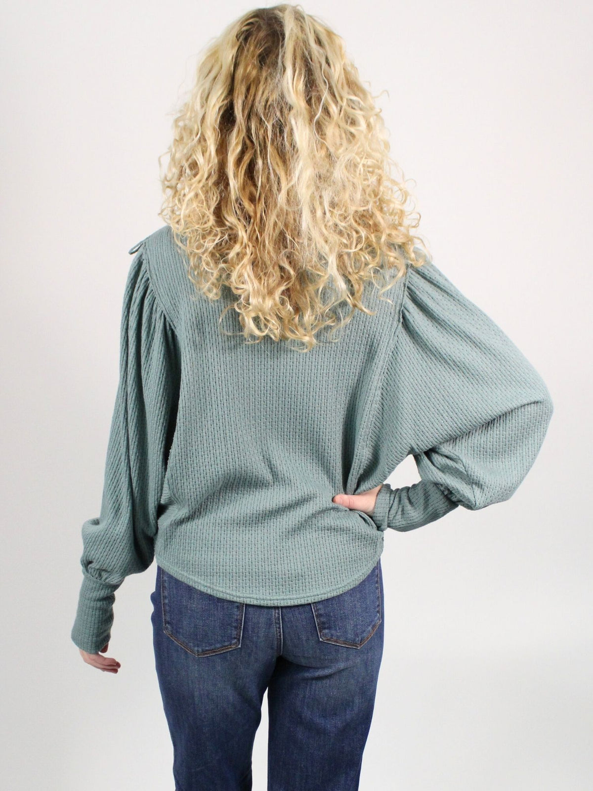 We The Free Quinn Knit Thermal Jade Ash