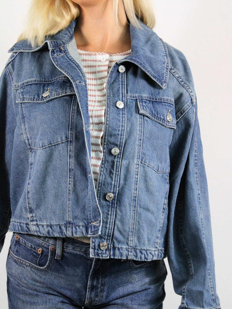 We The Free Side To Side Denim Jacket River Wash