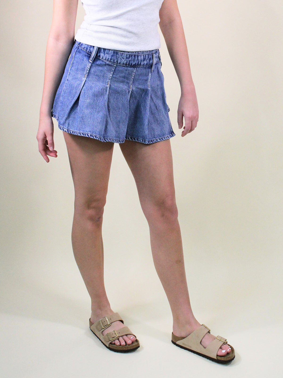 We The Free Stephie Denim Skort Bella Blue