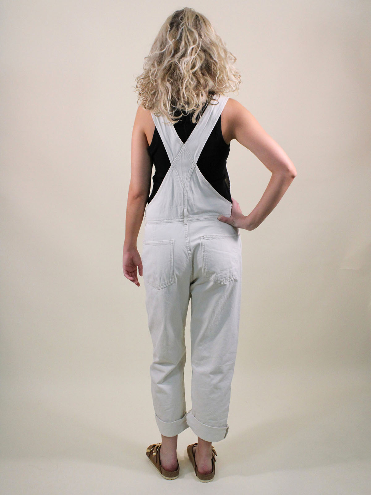 We The Free Ziggy Denim Overalls Parchment