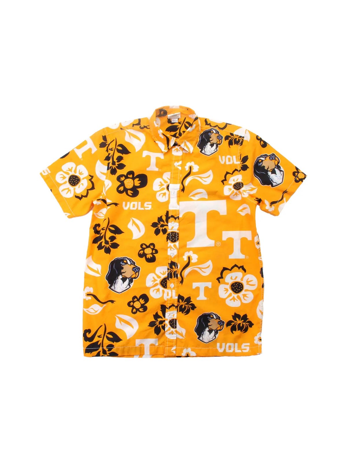 Wes & Willy Men's Tennessee Volunteers Orange Floral Game Day Button Down Shirt for Tennessee Vols Game Day