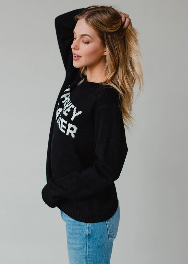 Whiskey Weather Sweater in black-side