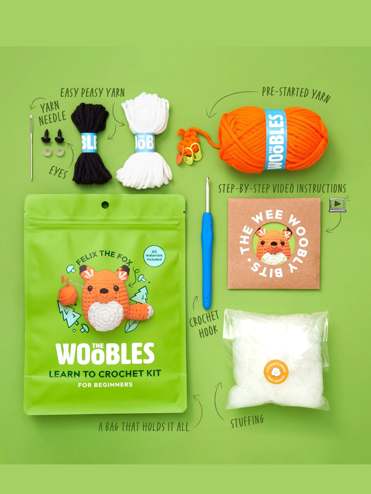 wobbles Felix The Fox Crochet Kit 